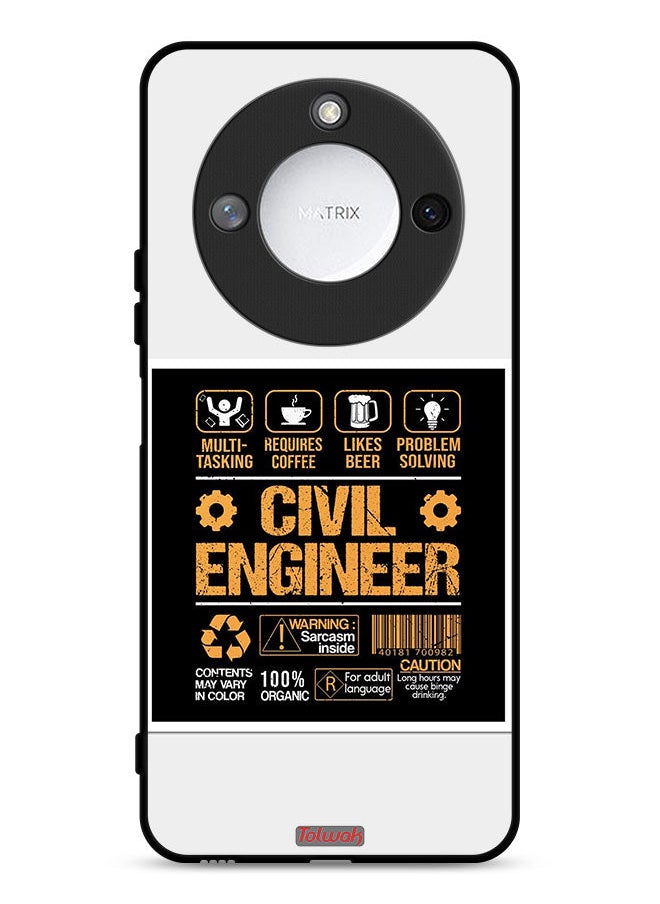 Tolwak Honor X9c Smart 5G Protective Case Cover Civil Engineer Sticker  - Image 1