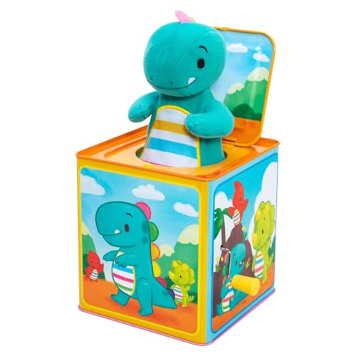 Schylling Brand Baby Dino Jack in The Box - Classic Tin Musical Popping Toy - Ages 18 Months to 4 Years - Image 4