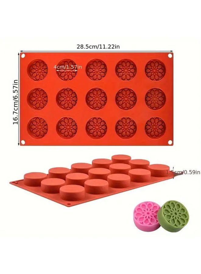 15 Cavity Nonstick Silicone Mold Cylindrical Baking Durable Reusable Cake Soap - Image 3