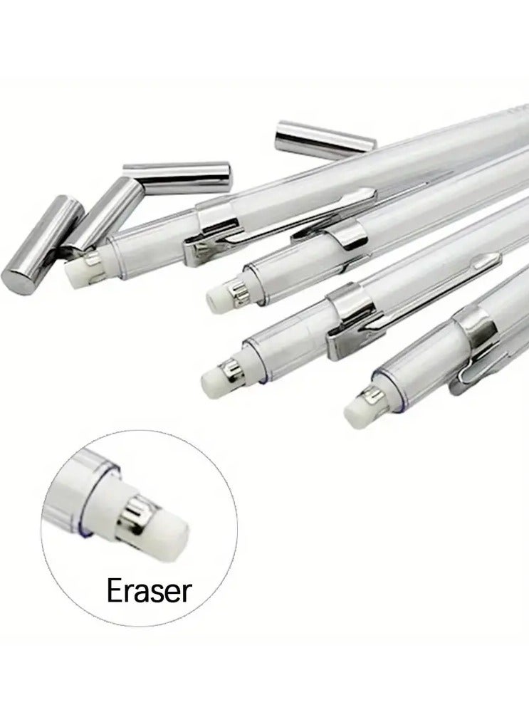 Generic 4-Pack Mechanical Pencils 0.7mm with Lead Refills, Art Sketching  Drawing Pens, No Feather, White Stationery Set  - Image 5