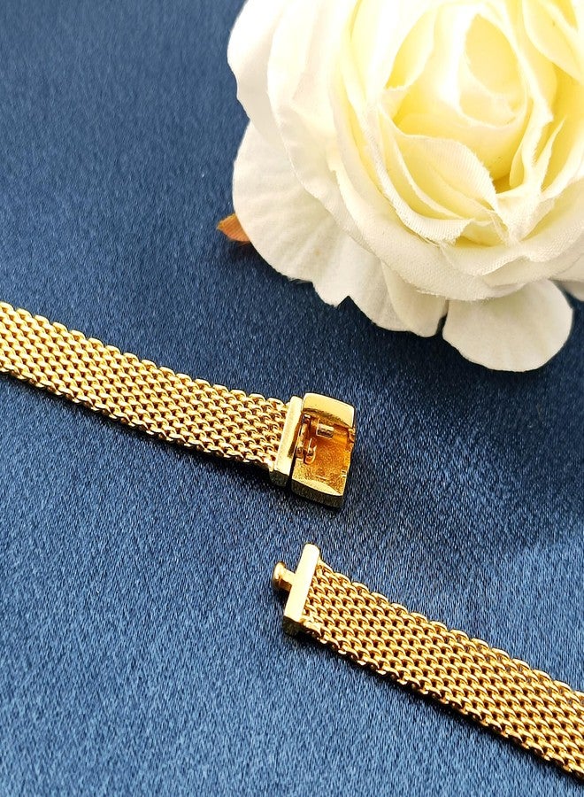 QeenseKc Reflexions Mesh Bracelet for Reflexion Clip-on Charm Bead in Gold 6.7 Inch - Image 3