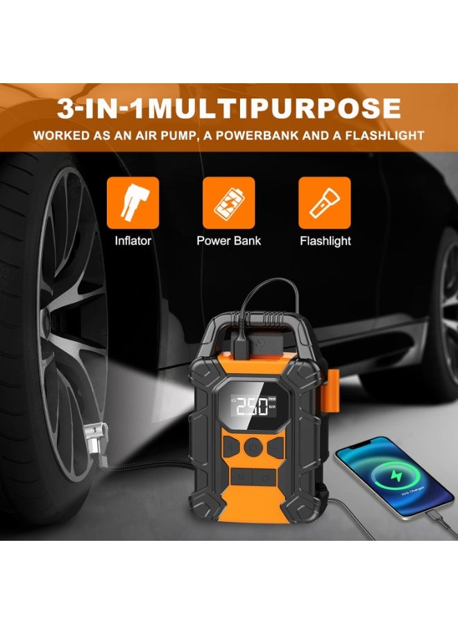 ضاغط هواء قوي 150 PSI – ينفخ إطارات السيارات والدراجات والدراجات النارية والكرات بسرعة عالية. - Image 3