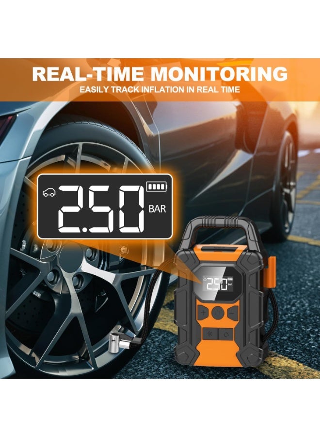 ضاغط هواء قوي 150 PSI – ينفخ إطارات السيارات والدراجات والدراجات النارية والكرات بسرعة عالية. - Image 4