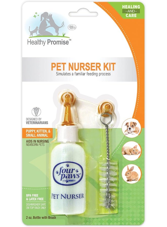 Four Paws Pet Nursing Bottle Kit with Brush - Image 1