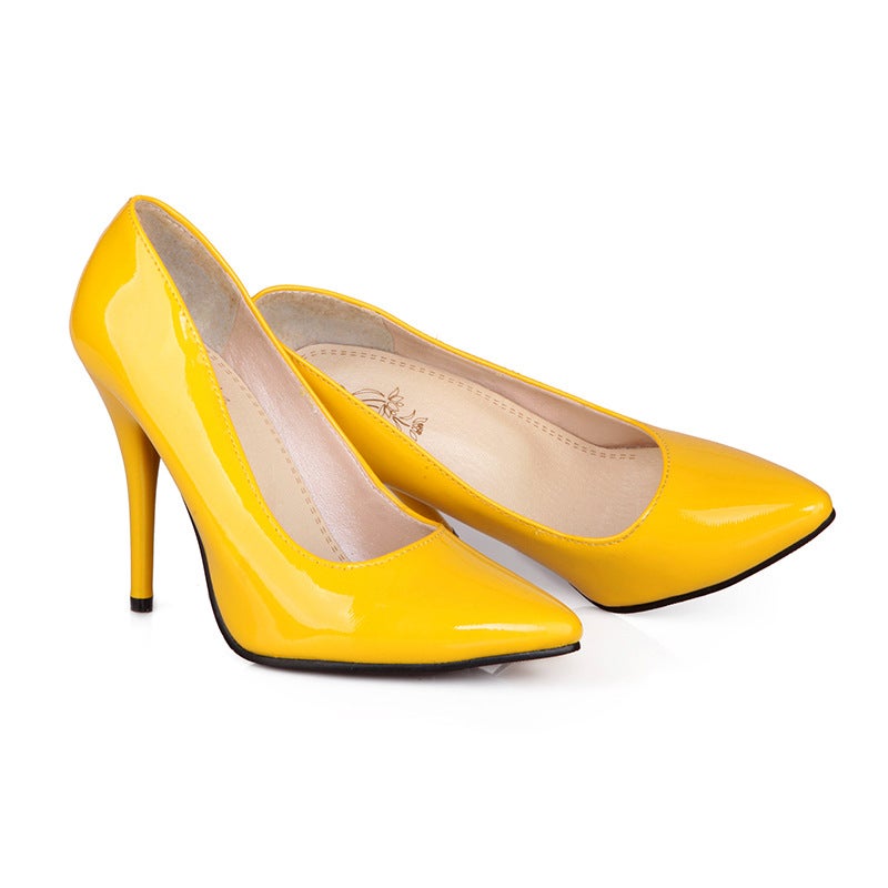 Dropshopping New Products 2022 30-48 Yards Pointed Solid Color High-Heeled Shoes - Image 1