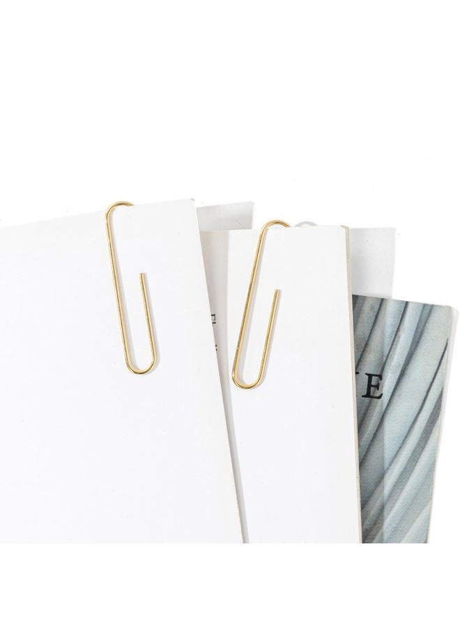 Bflaae Gold Paper Clips,Large Paper Clip 2 Inch Jumbo Paperclips,Smooth Heavy Duty Clips Office Supplies Ideal for Bookmark - Image 3