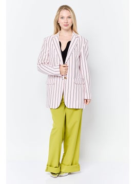 ESPRIT Women Regular Fit Knitted Casual Blazer, Pink  - Image 4