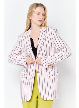 ESPRIT Women Regular Fit Knitted Casual Blazer, Pink  - Image 1