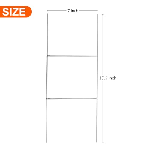 Newflager 12 Pack Heavy Duty Metal H Frame Wire H Stakes, 17.5'' x 7'' Yard Sign Stake for 4mm Corrugated Signs - Image 2