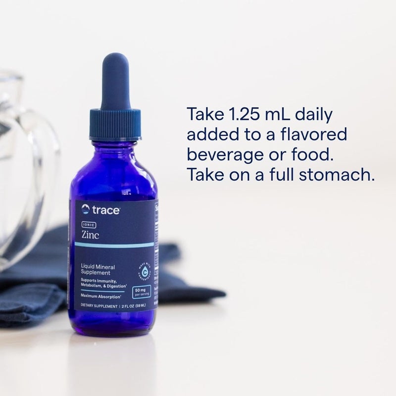 Trace Minerals Ionic Zinc 50 mg  Dietary Supplement with Zinc Magnesium  Chloride  Support Healthy Digestion  Immune Function  ZInc for Skin  Brain Health  2 fl oz About 48 Servings - Image 4