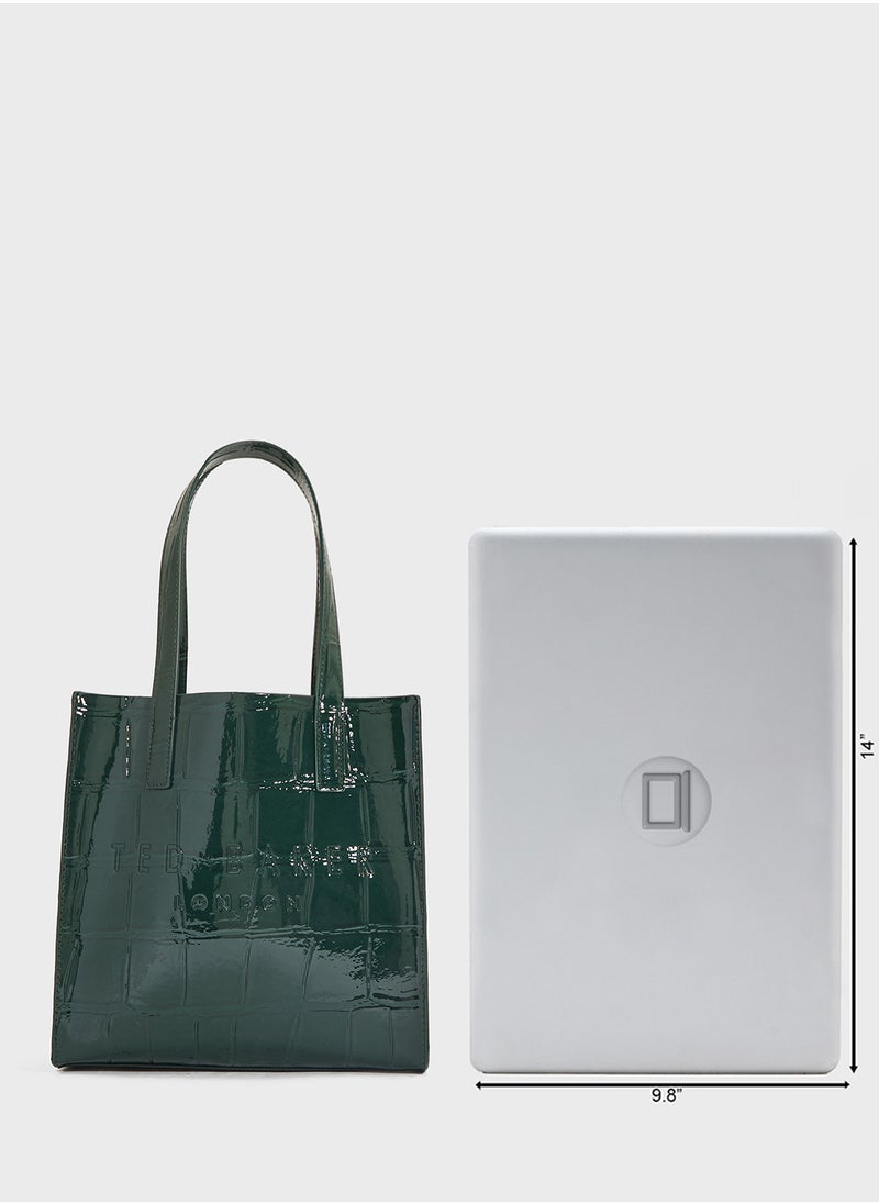 Ted Baker - Reptcon Croc Effect Small Icon Bag - Image 1