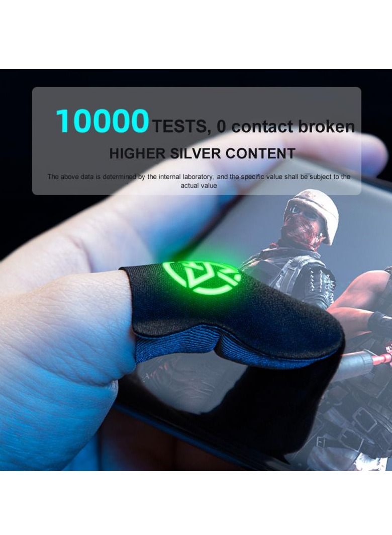 1 Pair Finger Thumb Sleeve Gloves Breathable Sweat Proof Luminous Gaming Finger Cover 0.3mm Ultra-thin Sleeve for PUBG Mobile  - Image 5