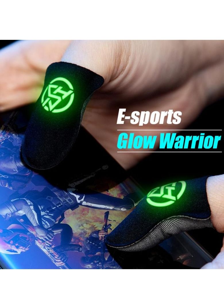 1 Pair Finger Thumb Sleeve Gloves Breathable Sweat Proof Luminous Gaming Finger Cover 0.3mm Ultra-thin Sleeve for PUBG Mobile  - Image 2