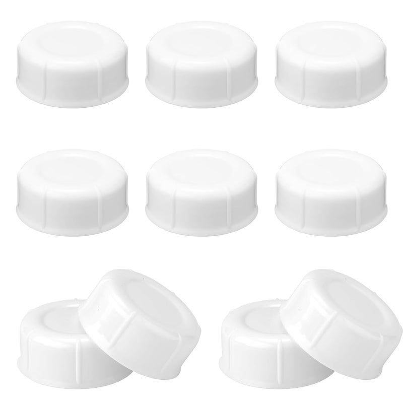 Gosknor 10pcs Narrow Baby Bottle Caps for Dr Brown  Medela Bottles BPA Free Travel and Storage Baby Bottle Lids Replacement Parts with Sealing Gasket for Ameda Baby Bottles Accessory White - Image 1