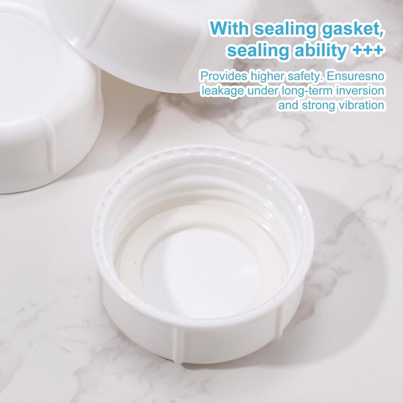 Gosknor 10pcs Narrow Baby Bottle Caps for Dr Brown  Medela Bottles BPA Free Travel and Storage Baby Bottle Lids Replacement Parts with Sealing Gasket for Ameda Baby Bottles Accessory White - Image 4