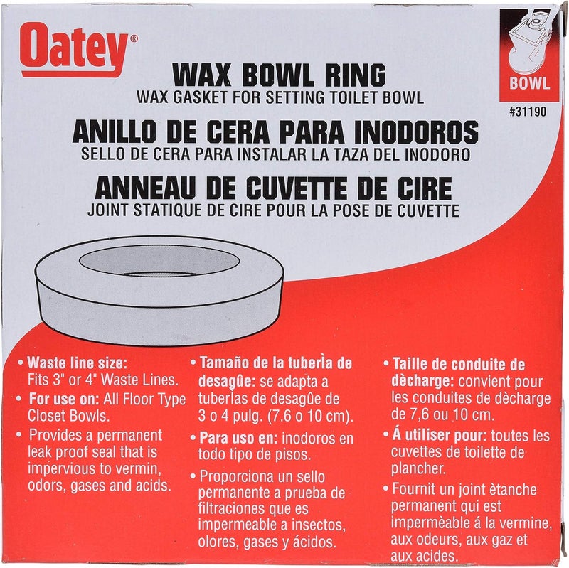 Oatey Heavy Duty Wax Bowl Ring for 3" or 4" Waste Lines - Image 2