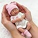 Mire & Mire Mire  Mire Reborn Baby Dolls 7 Inch Silicone Doll Mini Realistic Newborn Baby Dolls Silicone Full Body Stress Relief Hand MadeGirl - Image 4