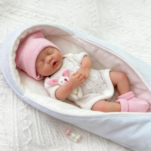 Mire & Mire Mire  Mire Reborn Baby Dolls 7 Inch Silicone Doll Mini Realistic Newborn Baby Dolls Silicone Full Body Stress Relief Hand MadeGirl - Image 1