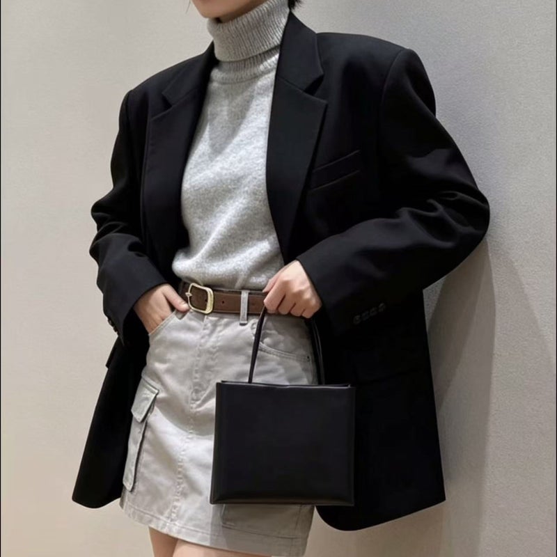 TR New Cecily Organ Handbag, Full Lambskin, Minimalist Soft Square Bag for Women - Image 2