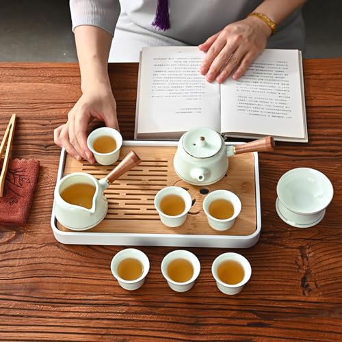 Tandarui Chinese Tea Set Kung fu TeaSet Chinese Gongfu Tea Set With 6 Tea Cups Side handle tea pot CebaG 6cups - Image 3