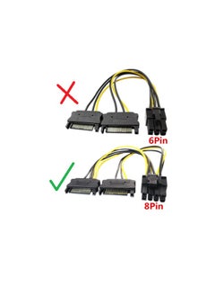 Generic Dual 15-pin SATA power supply connectors to a 8-pin PCI Express video card 15cm  - Image 3