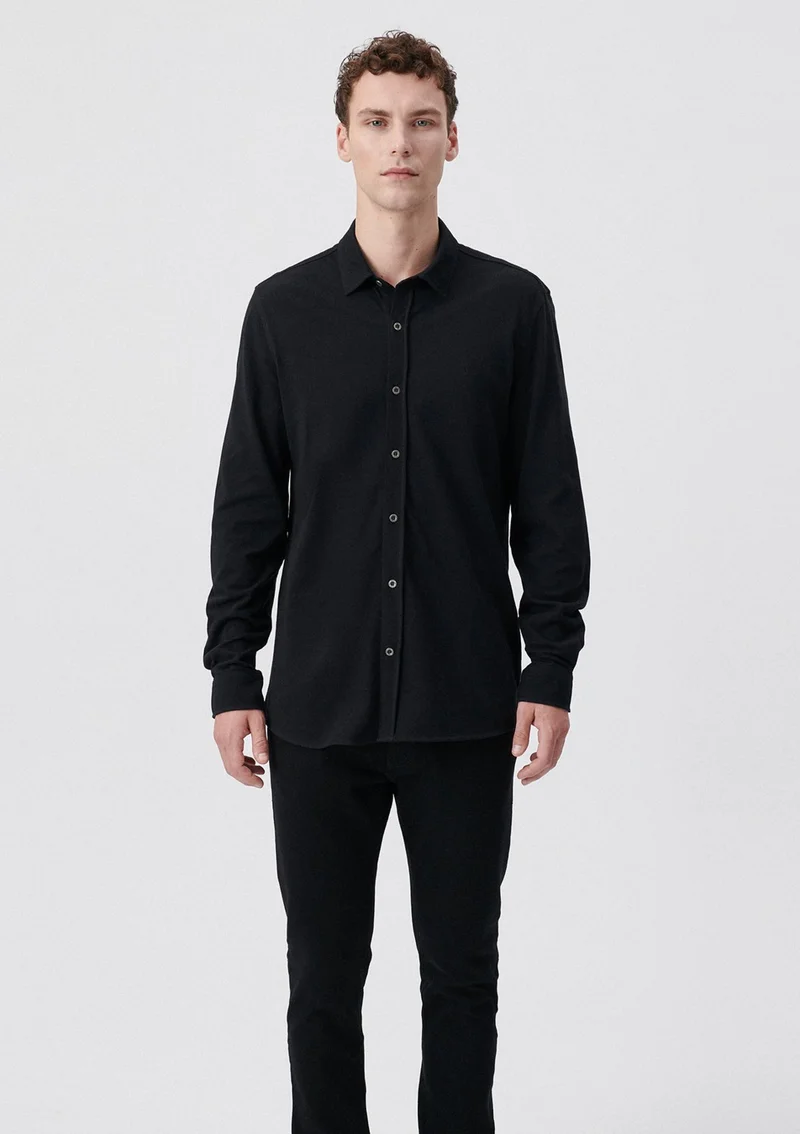 MAVI Blue Men's Black Knitted Shirt 021638-900