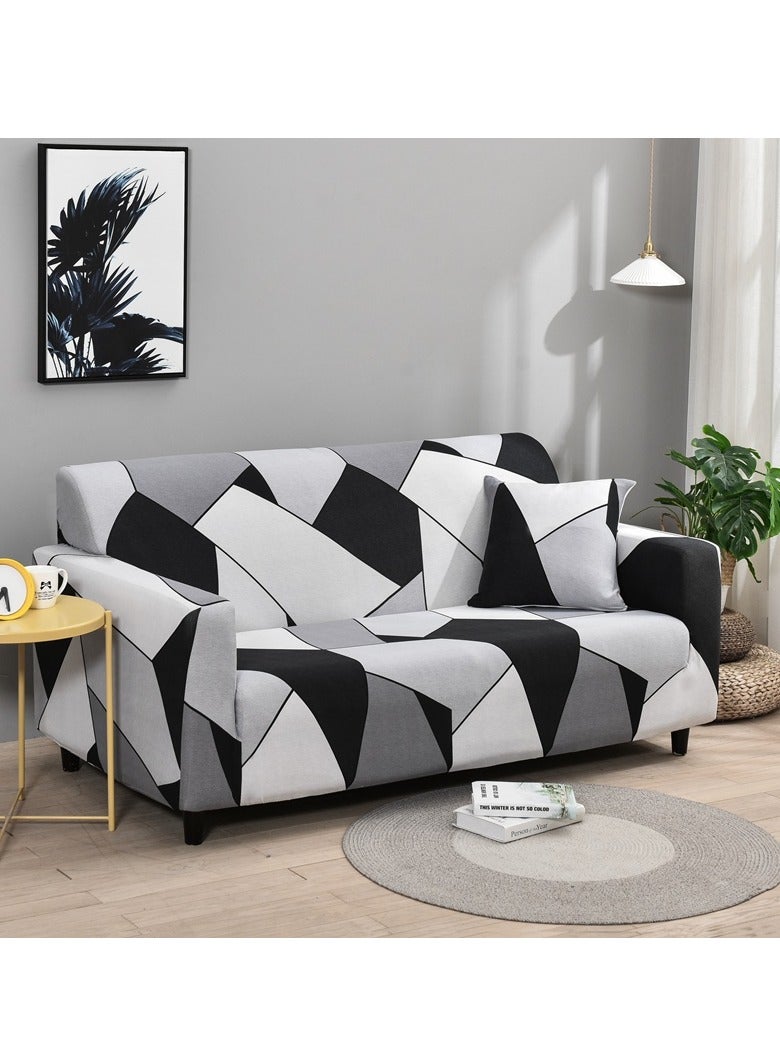 DUNISO Sofa cover, elastic printed sofa protective cover, anti slip furniture cover, anti fouling and wear resistant, suitable for all seasons, suitable for two seater sofas, 145 to 185cm - Image 2