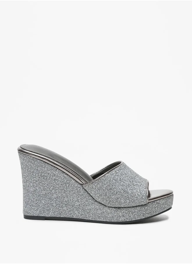 فلورا بيلا Women's Textured Slip-On Sandals with Wedge Heels