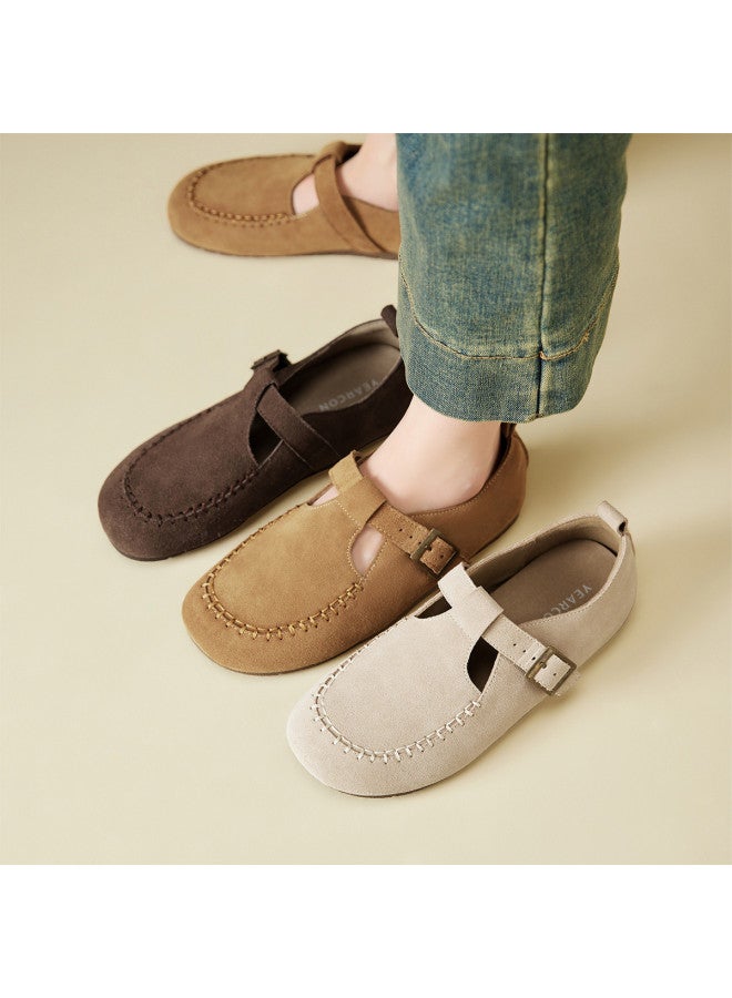 YEARCON Spring And Autumn Women's Flats Comfortable Non-slip Loafers Versatile Simple Driving Shoes Commuting Birkenstocks - Image 4
