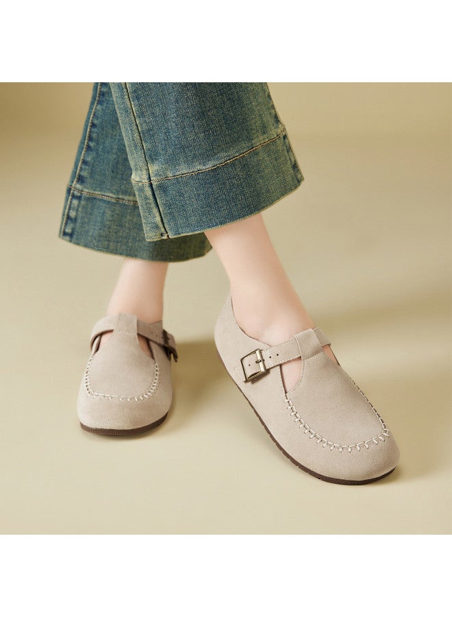YEARCON Spring And Autumn Women's Flats Comfortable Non-slip Loafers Versatile Simple Driving Shoes Commuting Birkenstocks - Image 3