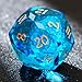 FTNNGIME Multifaceted Blue glassCrystal DND Dice Set 7 PCS Gemstone Suitable for Dungeons and Dragons RPG Games - Image 2