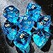 FTNNGIME Multifaceted Blue glassCrystal DND Dice Set 7 PCS Gemstone Suitable for Dungeons and Dragons RPG Games - Image 4
