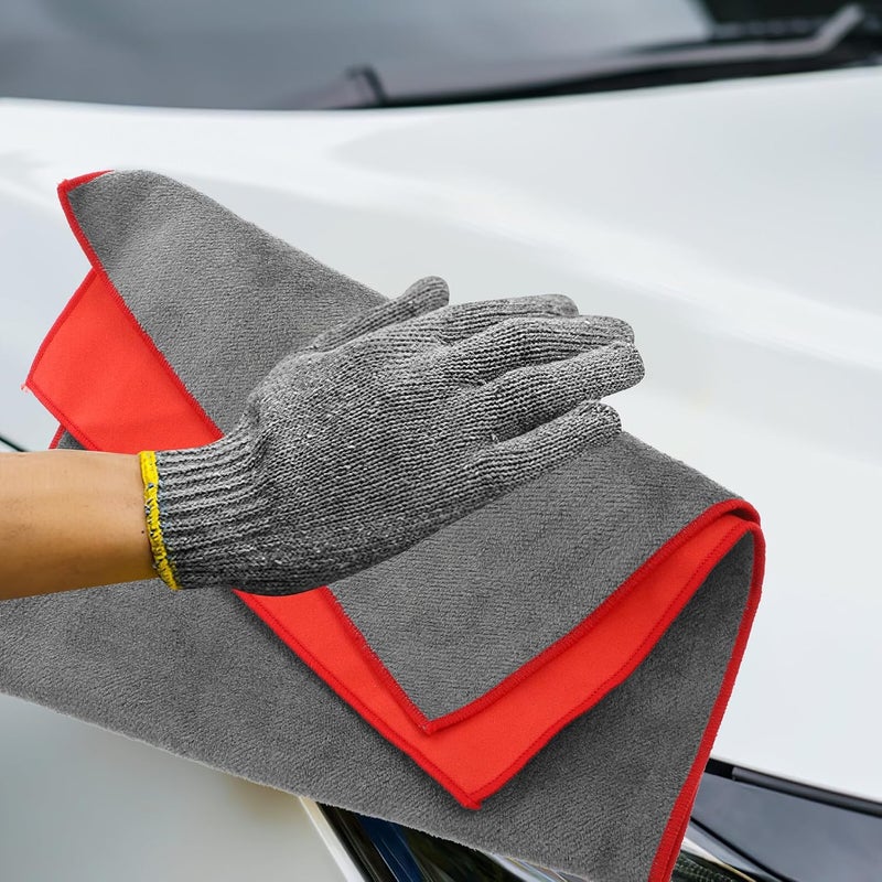 2pcs Super Absorbent Car Drying Towels Microfiber Cleaning Cloths Reusable Soft Chamois for Auto Wash and Detailing - Image 4