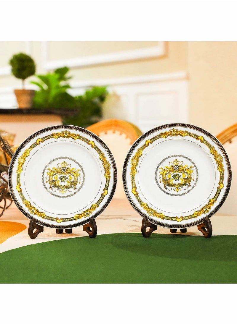 Wooden Display Stand Plate Holder Wooden Easel Plate Stand Wooden Picture Frame Stand Holder for Display Plates Photos Home Birthday Party Wedding Decorations, Red (5 Inch) 2 Pieces - Image 3