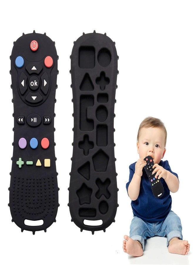 MARMIX Silicone Remote Teether for Babies - BPA-Free, Soft & Safe Baby Teething Toy - 3+ Months - Soothing Relief for Gums Activity Toys for Baby (Black) - Image 1