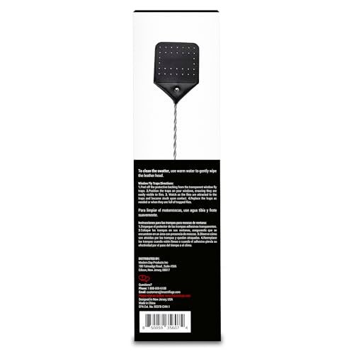 Insectifuge Leather Fly Swatter 2 Pack with 5 Window Fly Traps Heavy Duty Fly Swatter Manual Retractable Indoors Outdoors Large Swatters Multi Pack Long Handle MATA Moscas - Image 3
