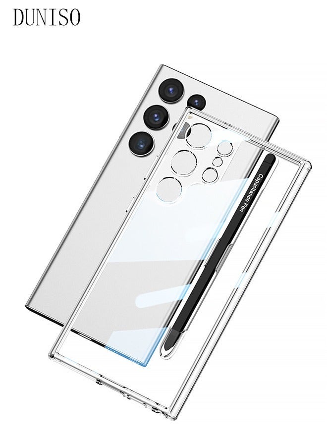 DUNISO Samsung Galaxy S24 Ultra Phone Case Full Body Protective Phone Cover Anti-fall Anti-fingerprint Phone Case with Touchscreen Pen for Samsung Galaxy S24 Ultra 5G Phone Case - Image 5