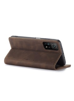 CaseMe CaseMe Xiaomi Mi 10/10T Pro Case Wallet, for Xiaomi Mi 10/10T Pro Wallet Case Book Folding Flip Folio Case with Magnetic Kickstand Card Slots Protective Cover - Coffee  - Image 5