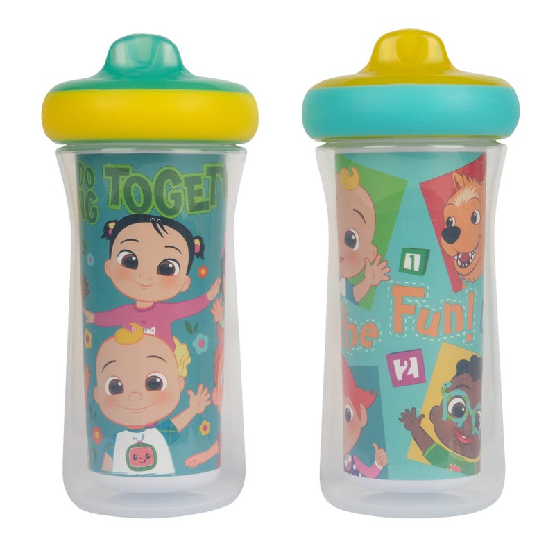 The First Years Cocomelon Kids Insulated Sippy Cups - Dishwasher Safe Spill Proof Toddler Cups - Ages 12 Months and Up - 9 Ounces - 2 Count - Image 1