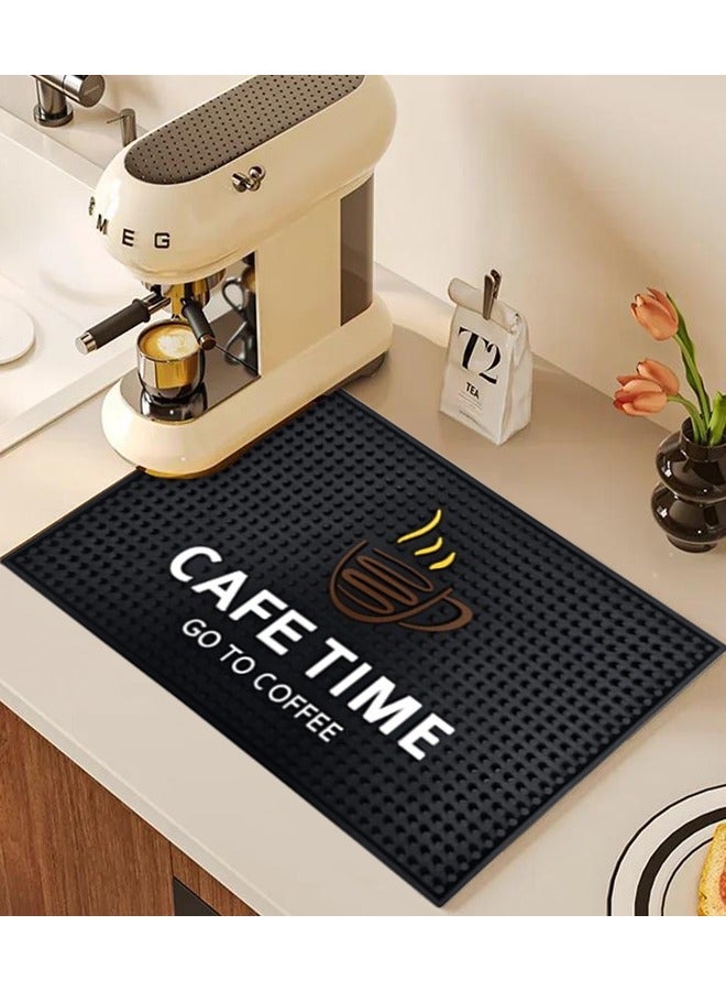 Heat-Resistant Coffee Mat(45x30cm), Kitchen Dish Drying Mat, Foldable Dish Drainer Mat, Insulation Sink Mat, Suitable For Kitchen Living Room Restaurant  - Image 1