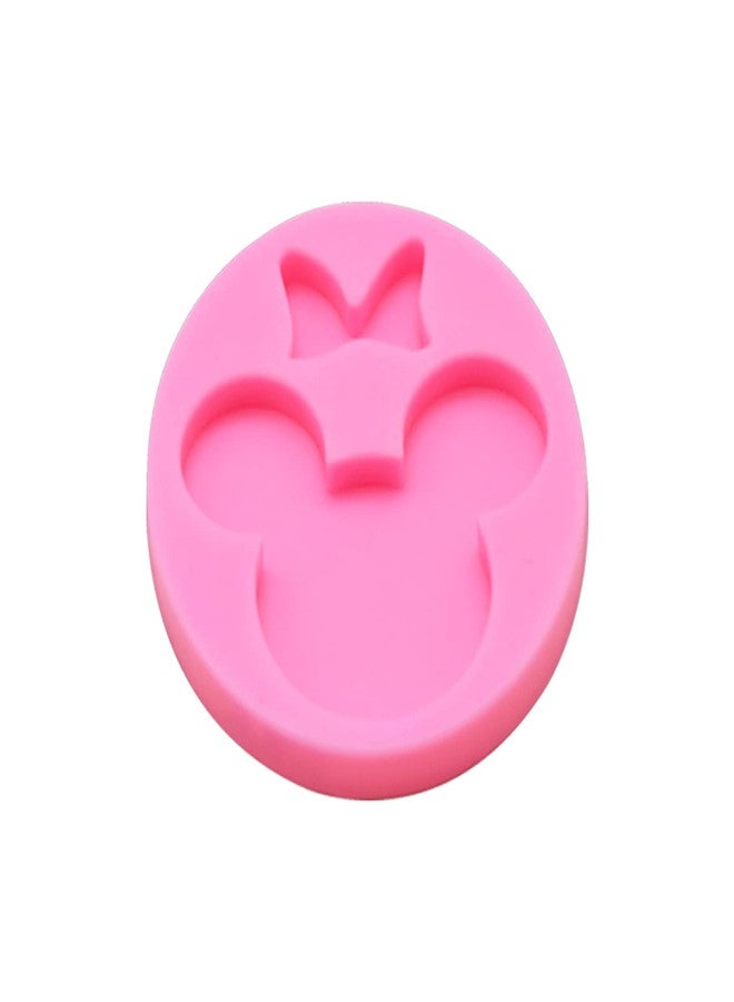 LHGOGO Cute Mouse Head Bow Keychain Silicone Molds for Epoxy Resin, Fondant Mold for DIY Chocolate Candy Cake Topper Decoration or Polymer Clay Jewelry Crafts Tools Soap Mould, Pink - Image 4