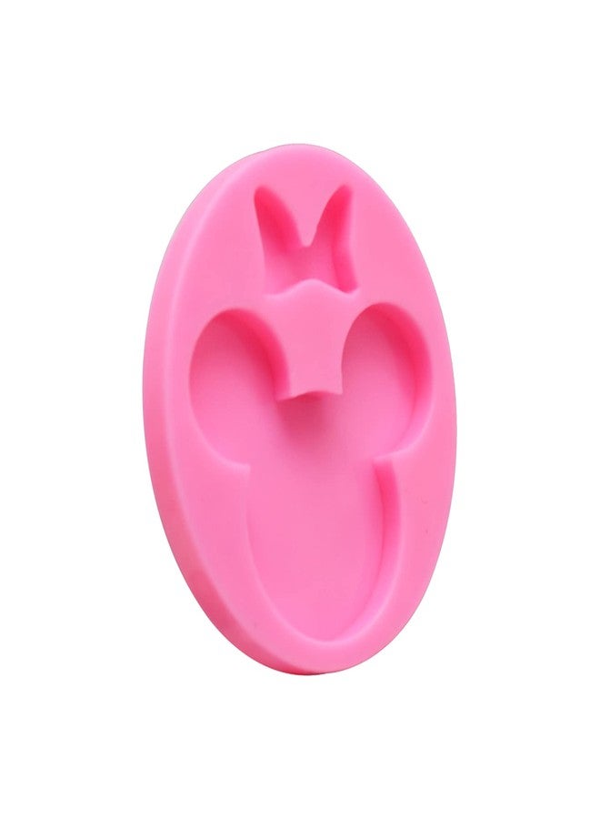 LHGOGO Cute Mouse Head Bow Keychain Silicone Molds for Epoxy Resin, Fondant Mold for DIY Chocolate Candy Cake Topper Decoration or Polymer Clay Jewelry Crafts Tools Soap Mould, Pink - Image 3