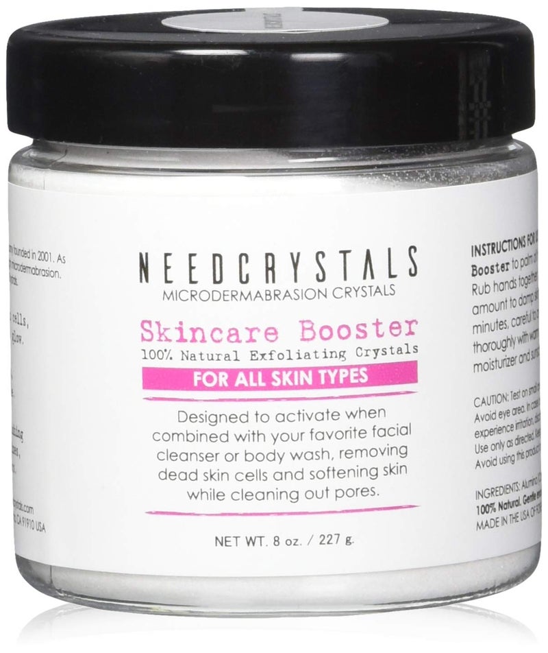 NeedCrystals Microdermabrasion Crystals DIY Face Scrub. Natural Facial Exfoliator for Dull or Dry Skin Improves Scars, Blackheads, Pore Size, Wrinkles, Blemishes & Skin Texture 8 oz. / 227g. - Image 1