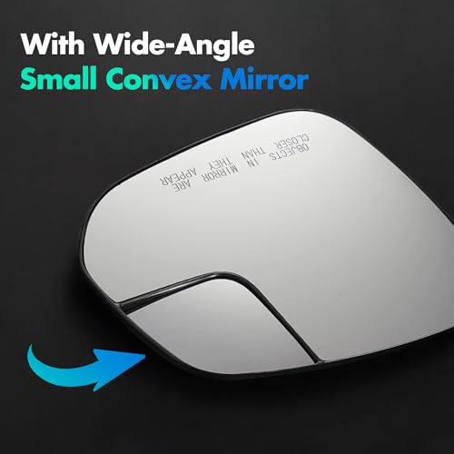 SNEMEEY Compatible with Toyota RAV4 Passenger Side Mirror Glass 2016 2017 2018 - Right Side Replacement View Mirror, Heated Chrome Convex Mirror with Backing Plate and Rear Holder - Image 3