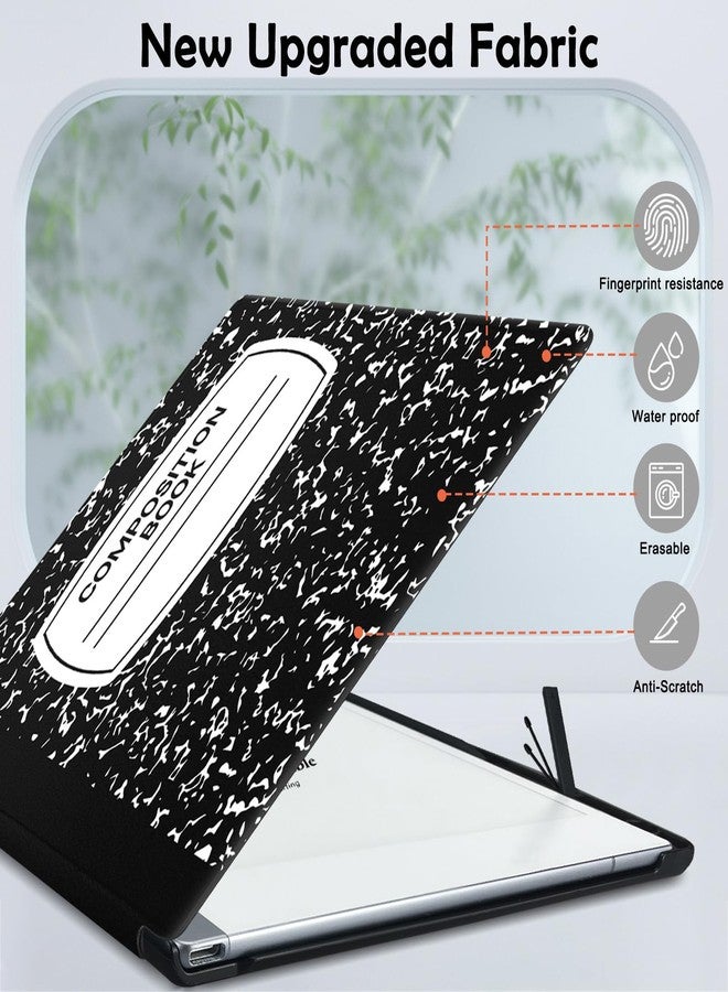 Aippdo Case for Remarkable 2 Paper Tablet 10.3" 2020 Released,Lightweight and Hard Back Shell Protective Book Folio Cover with Built-in Pen Holder,Comes with Remarkable 2 Pen Tips (Black Notebook) - Image 3