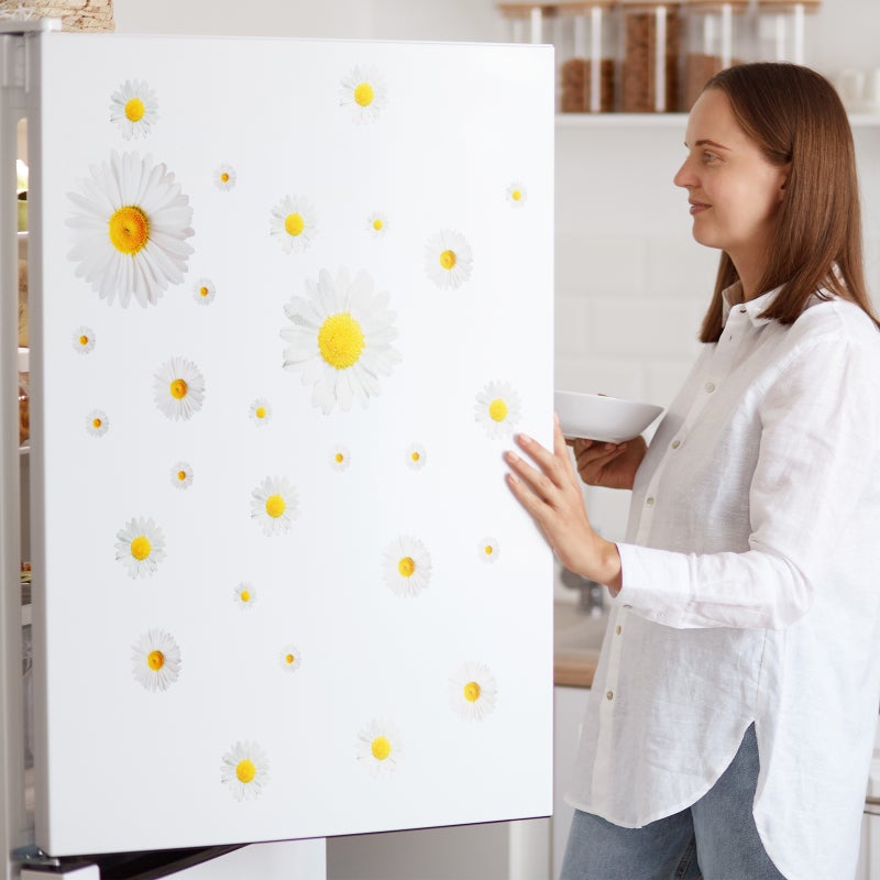 Removable Wall Decal, Durable Decorative Stickers for Home, Bedroom Daisy Art - Image 5