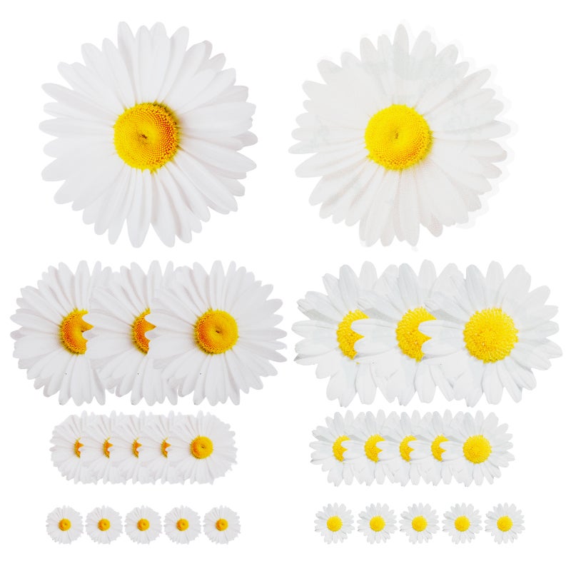 Removable Wall Decal, Durable Decorative Stickers for Home, Bedroom Daisy Art - Image 1