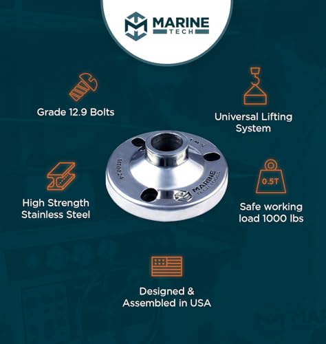 M Marine Tech Tools Marine Tech Tools Lifting Adapter (AMT0024), Fits on Verado Flywheels & Universal Lifting Ring (AMT0022) - Image 4