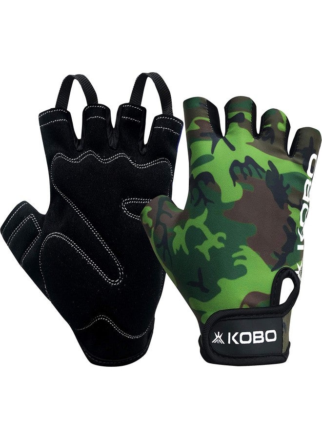 Kobo WTG-30-MEDIUM Weight Lifting Gym Gloves Camouflage Hand Protector for Fitness Training - Image 1