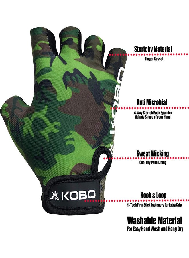 Kobo WTG-30-MEDIUM Weight Lifting Gym Gloves Camouflage Hand Protector for Fitness Training - Image 3